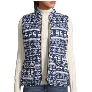 Stylish Blue and White Patterned Women's Vest